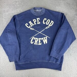 Vintage Cape Cod Crew Sweatshirt Mens Large Gray Rowing Oars Made In USA 90s